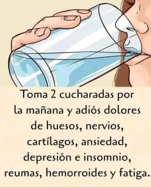 Toma solo una cucharada al día, este remedio es muy fuerte. Te sorprenderás con los resultados.